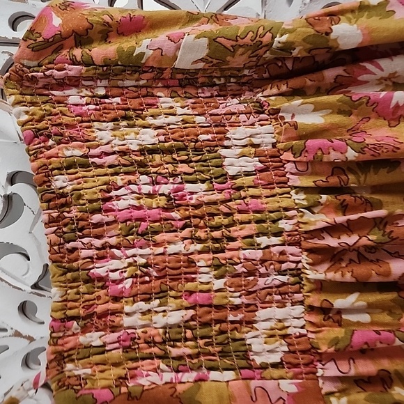 HOUSE OF HARLOW 1960 BOHEMIAN TIERED MAXI DRESS SMOKED BACK WOMENS SIZE XS - Picture 11 of 11